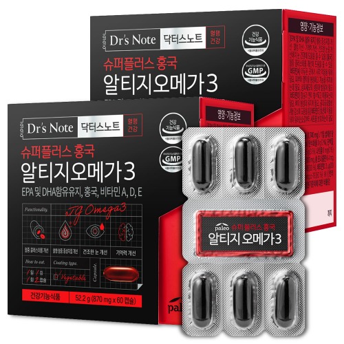 ❤️Big Sale 3+1 or 6+2❤️닥터스노트슈퍼플러스 홍국 알티지오메가32박스 2개월분